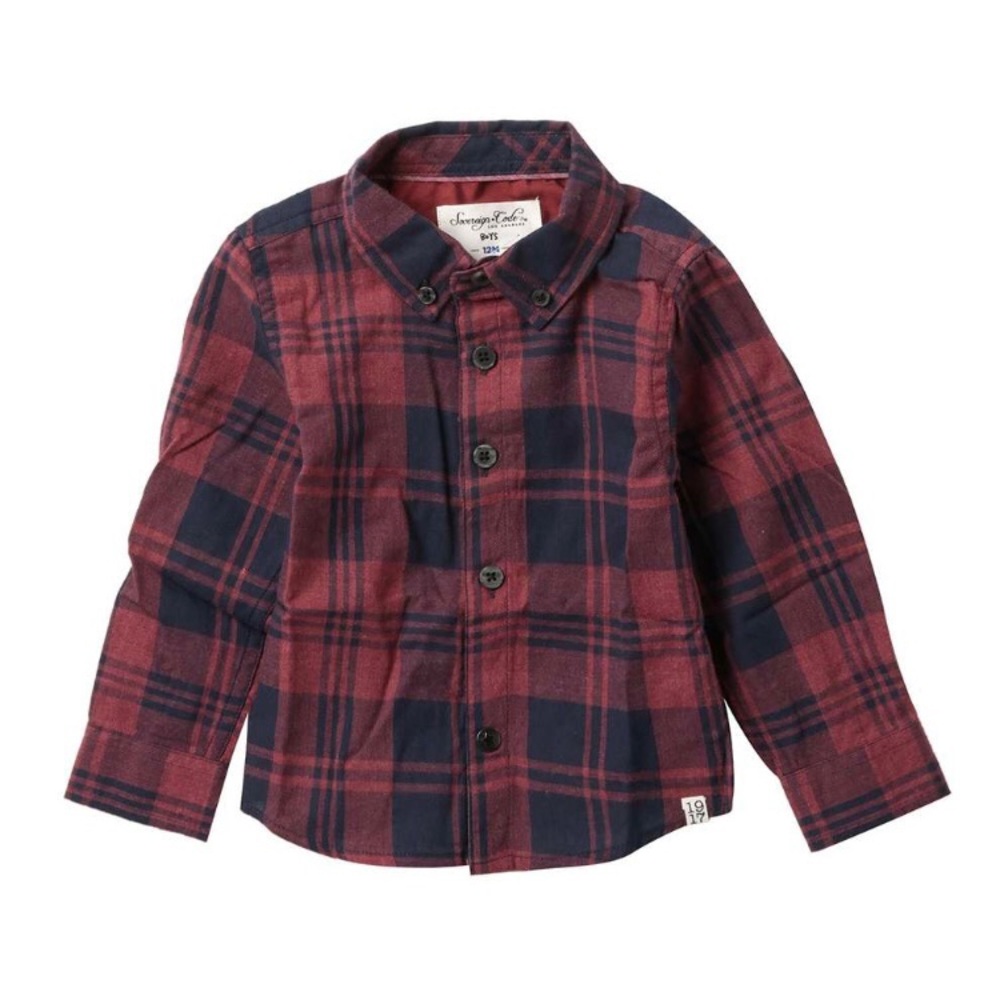 Peck Plaid Button Up Top